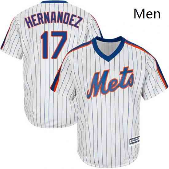 Mens Majestic New York Mets 17 Keith Hernandez Replica White Alternate Cool Base MLB Jersey